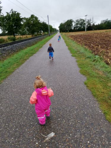 Durch Pfützen flitzen